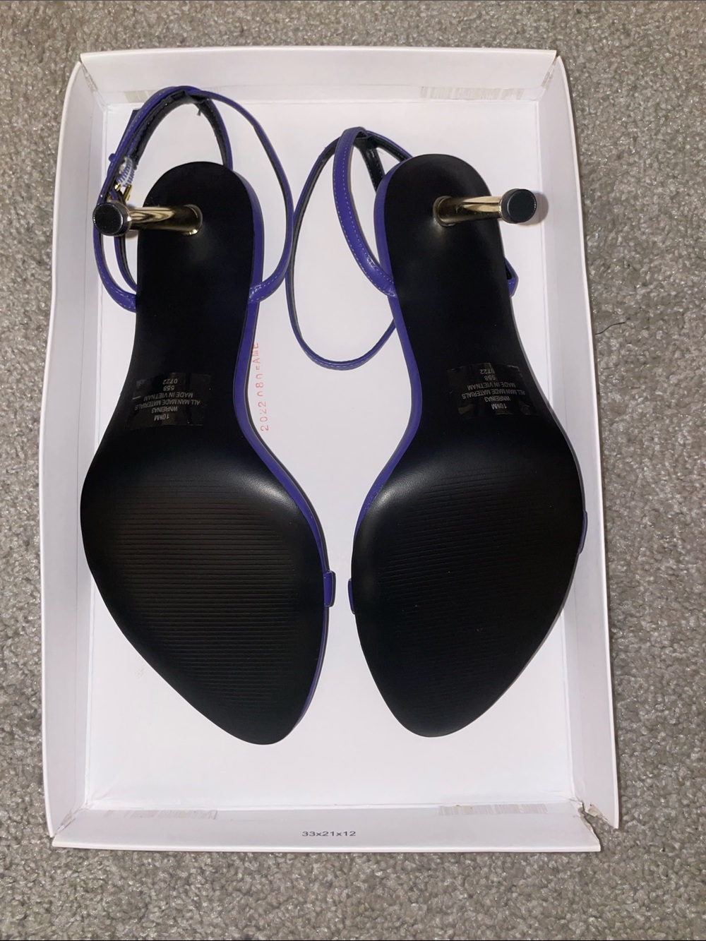 Nine West Reina 3 Purple Open-Toe Ankle-Strap Heels - Picture 3 of 4
